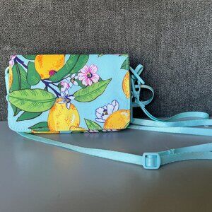 Vera Bradley Lemon Grove Lighten Up wristlet crossbody phone holder purse bag